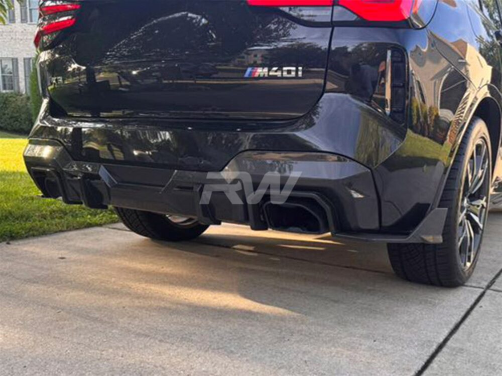 RW Carbon BMW G01 X3 LCI SQ Style Carbon Fiber Diffuser - Image 3