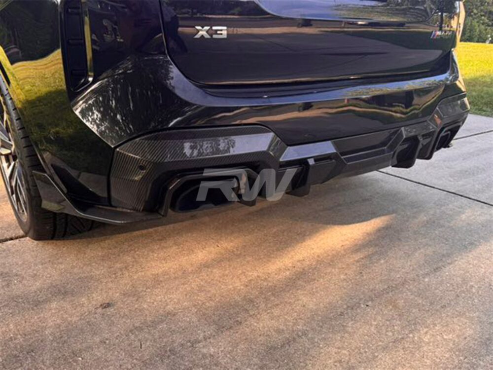 RW Carbon BMW G01 X3 LCI SQ Style Carbon Fiber Diffuser
