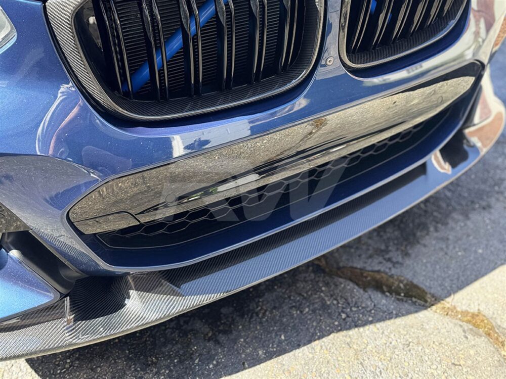 RW Carbon BMW G01 X3 Pre-LCI 3D Style Carbon Fiber Front Lip - Image 2
