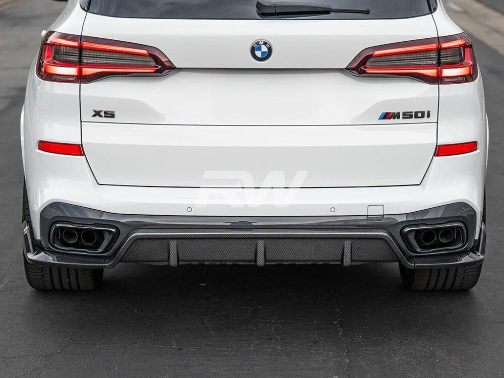 RW Carbon BMW G05 X5 DTM Carbon Fiber Diffuser - Image 4