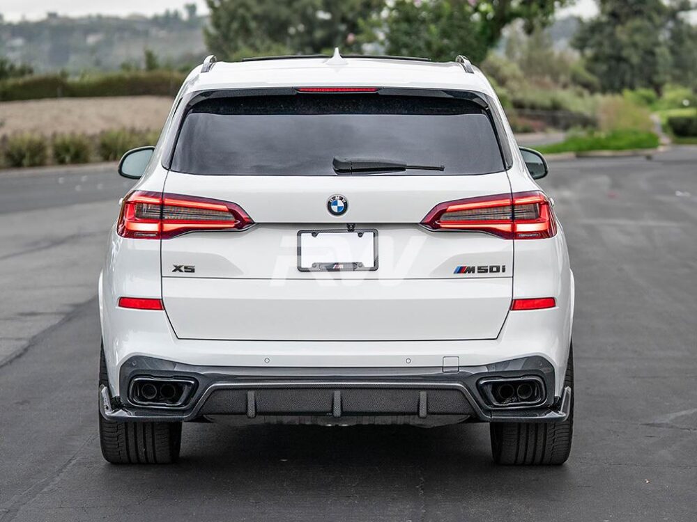 RW Carbon BMW G05 X5 DTM Carbon Fiber Diffuser - Image 6