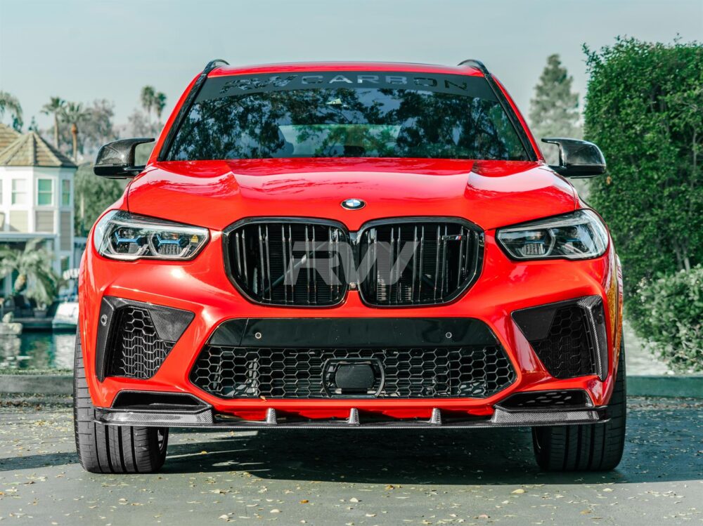 RW Carbon BMW G05 X5 F95 X5M Gloss Black Double Slat Grilles - Image 3