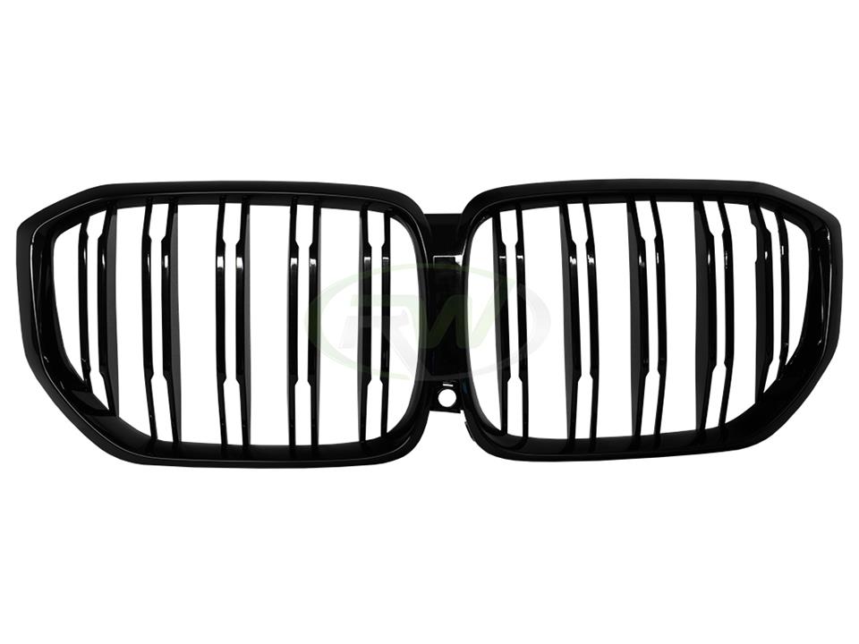 Alternative view of RW Carbon BMW G05 X5 F95 X5M Gloss Black Double Slat Grilles