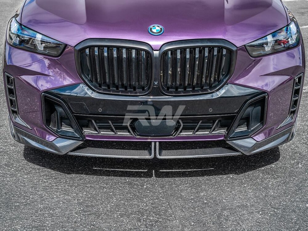 RW Carbon BMW G05 X5 LCI Carbon Fiber Performance Style Front Lip - Image 2