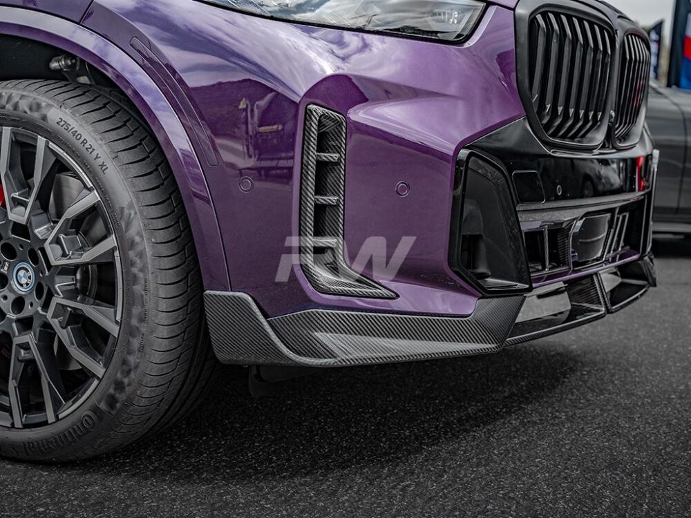 RW Carbon BMW G05 X5 LCI Carbon Fiber Performance Style Front Lip - Image 3
