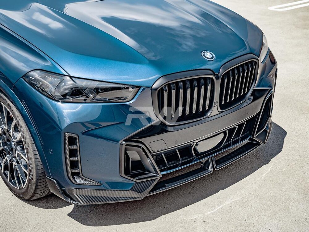 RW Carbon BMW G05 X5 LCI OEM Style CF Center Bumper Trim - Image 6