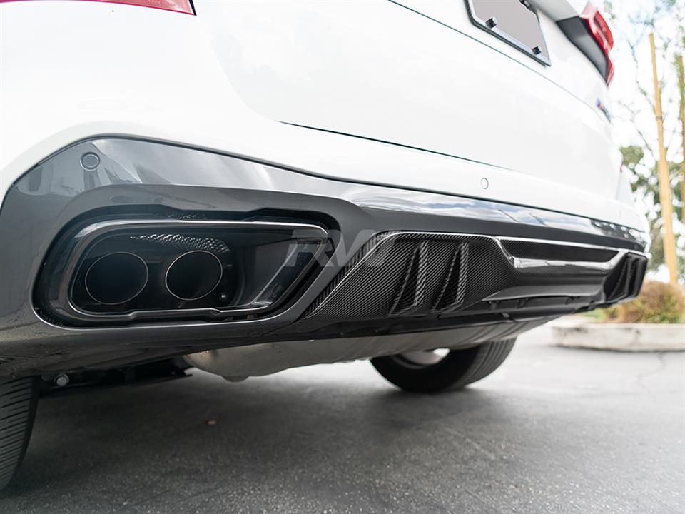 Alternative view of RW Carbon BMW G05 X5 Performance Style CF Rear Diffuser