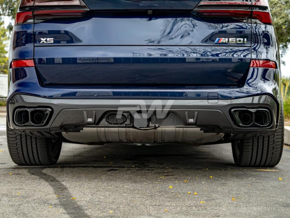 RW Carbon BMW G05 X5 Tow Package Carbon Fiber Diffuser - Image 10
