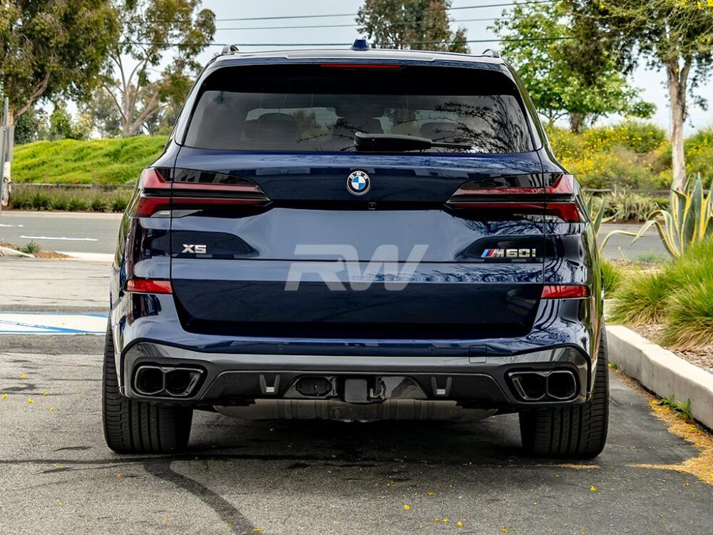 RW Carbon BMW G05 X5 Tow Package Carbon Fiber Diffuser - Image 7
