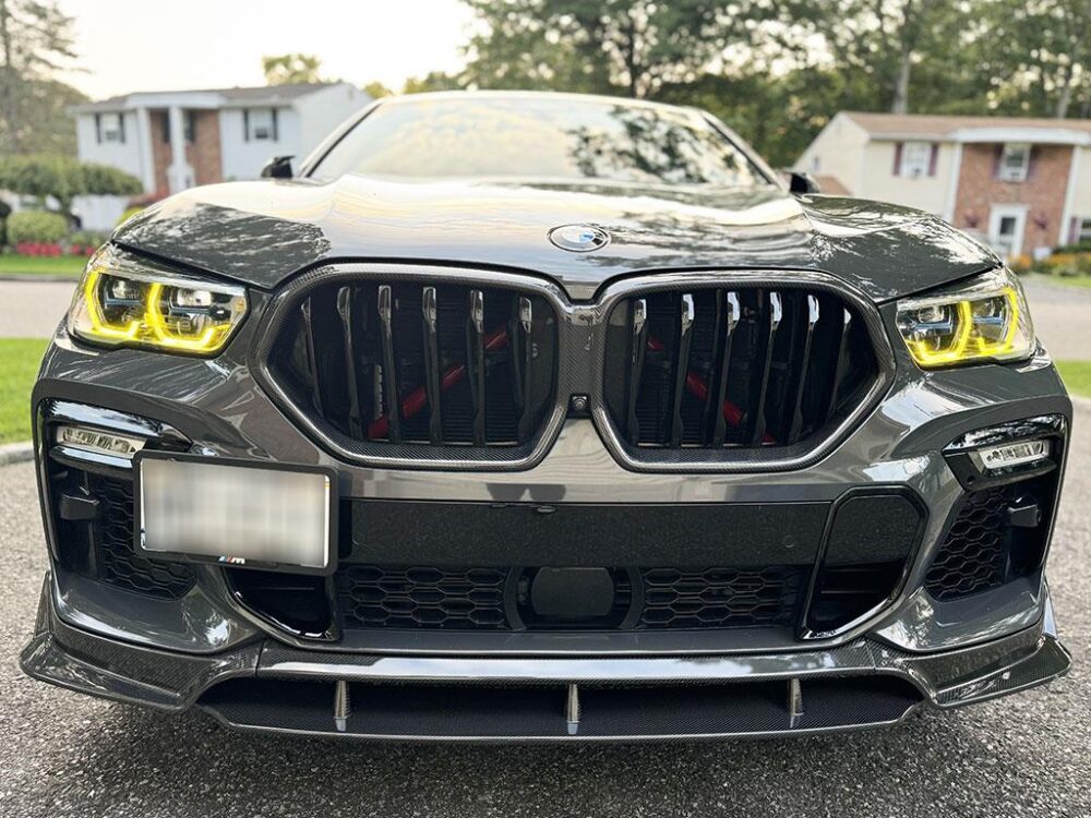 RW Carbon BMW G06 X6 Carbon Fiber Front Lip Spoiler - Image 2