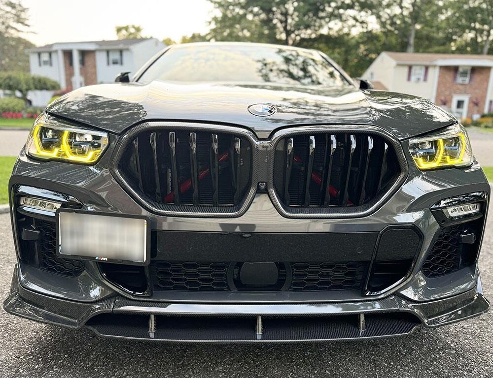 Alternative view of RW Carbon BMW G06 X6 Carbon Fiber Front Lip Spoiler