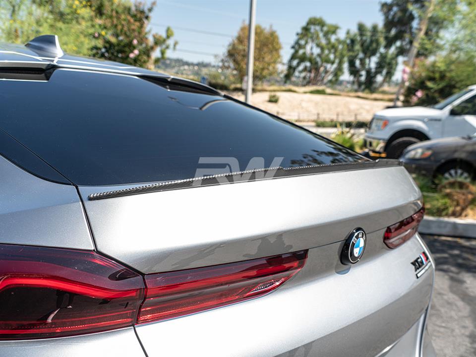 RW Carbon BMW G06 X6 F96 X6M M Style CF Trunk Spoiler