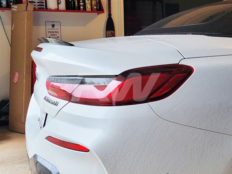 Alternative view of RW Carbon BMW G14 F91 Performance Style CF Trunk Spoiler