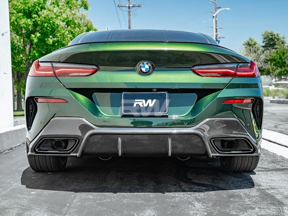 RW Carbon BMW G14 G15 8-Series 3D Style Carbon Fiber Diffuser - Image 12