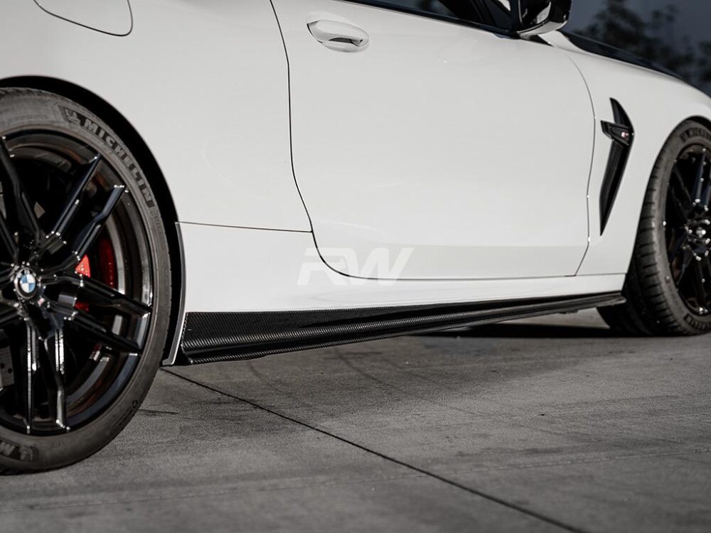 RW Carbon BMW G14 G15 F91 F92 Coupe/Vert CF Side Skirt Extensions - Image 4