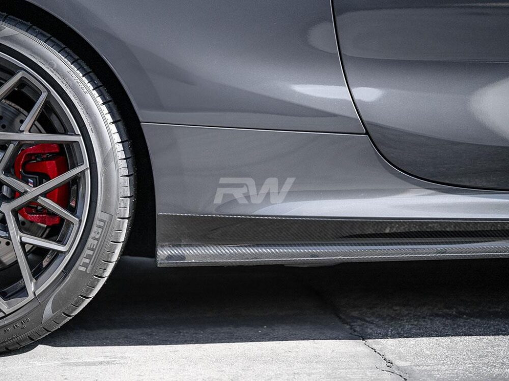 RW Carbon BMW G14 G15 F91 F92 Coupe/Vert CF Side Skirt Extensions - Image 7