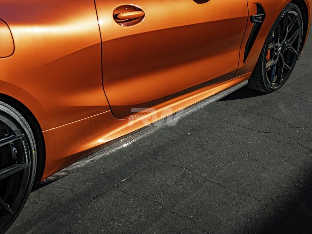 RW Carbon BMW G14 G15 F91 F92 Coupe/Vert Perf Style CF Side Skirts - Image 2