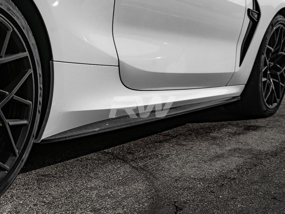 RW Carbon BMW G14 G15 F91 F92 Coupe/Vert Perf Style CF Side Skirts - Image 5