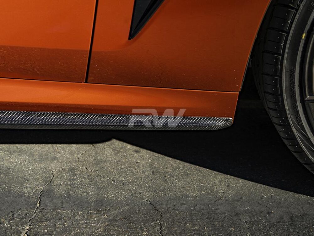 RW Carbon BMW G14 G15 F91 F92 Coupe/Vert Perf Style CF Side Skirts - Image 4