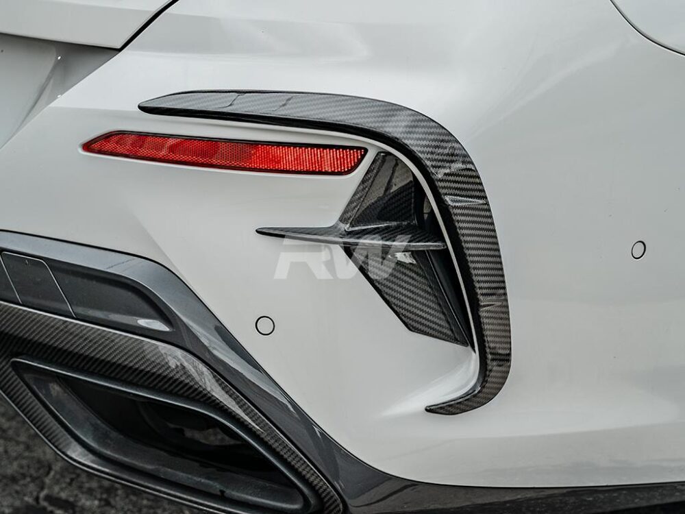 RW Carbon BMW G14 G15 G16 Carbon Fiber Rear Bumper Trims - Image 2