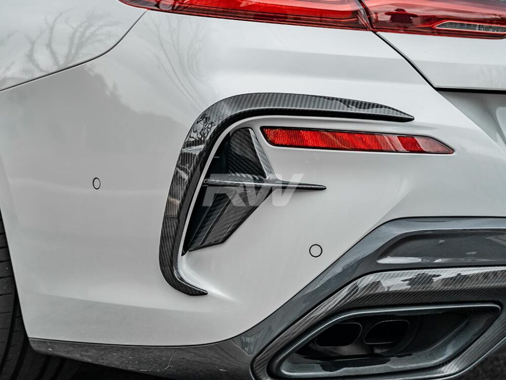 RW Carbon BMW G14 G15 G16 Carbon Fiber Rear Bumper Trims - Image 4