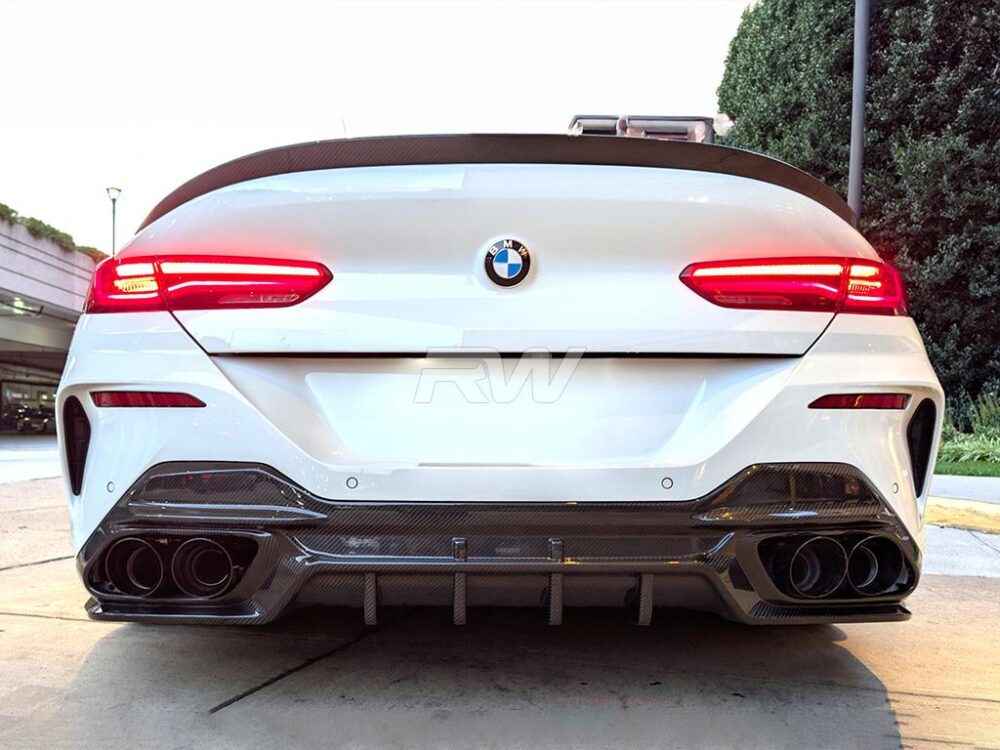 RW Carbon BMW G14 G15 G16 SQ Style CF Rear Diffuser - Image 6