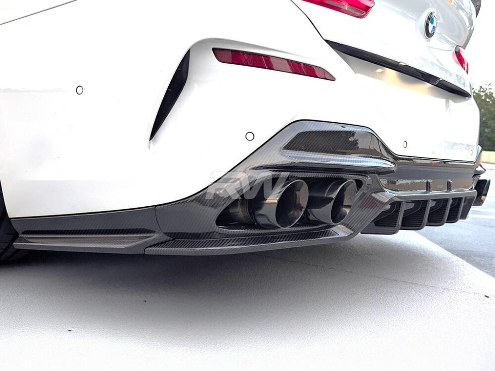 RW Carbon BMW G14 G15 G16 SQ Style CF Rear Diffuser - Image 5