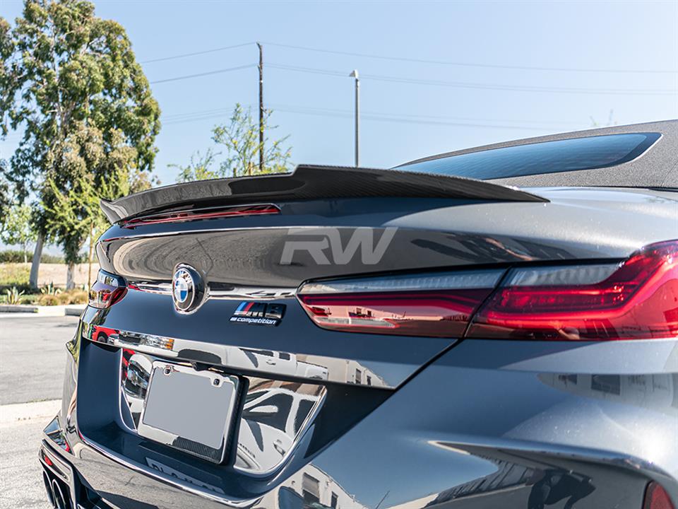 Alternative view of RW Carbon BMW G14/F91 M8 DTM Carbon Fiber Trunk Spoiler