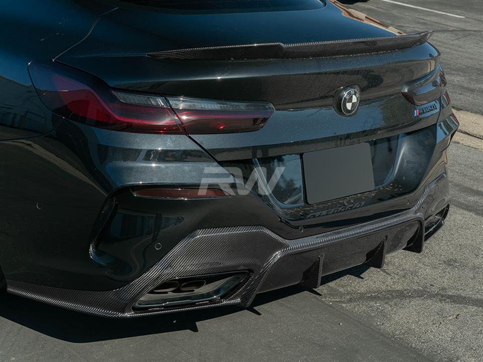 RW Carbon BMW G16 8-Series 3D Style Carbon Fiber Diffuser