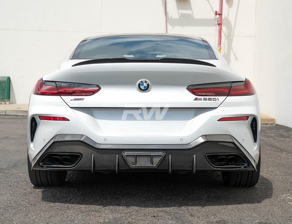 Alternative view of RW Carbon BMW G16 8-Series Gran Coupe CF LED Diffuser