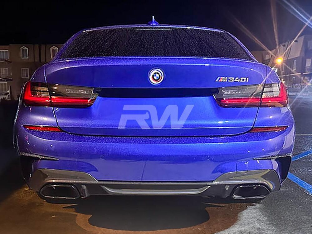RW Carbon BMW G20 3-Series Carbon Fiber Rear Bumper Trims - Image 2