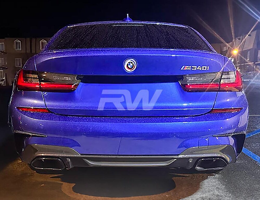 Alternative view of RW Carbon BMW G20 3-Series Carbon Fiber Rear Bumper Trims