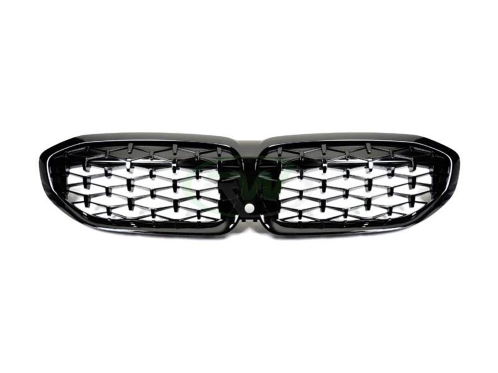 RW Carbon BMW G20 330i M340i Gloss Black Diamond Front Grilles - Image 5