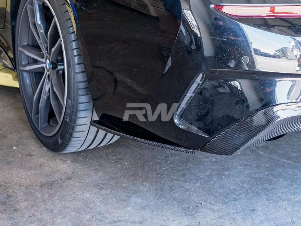 RW Carbon BMW G20 Carbon Fiber Rear Bumper Splitters - Image 6