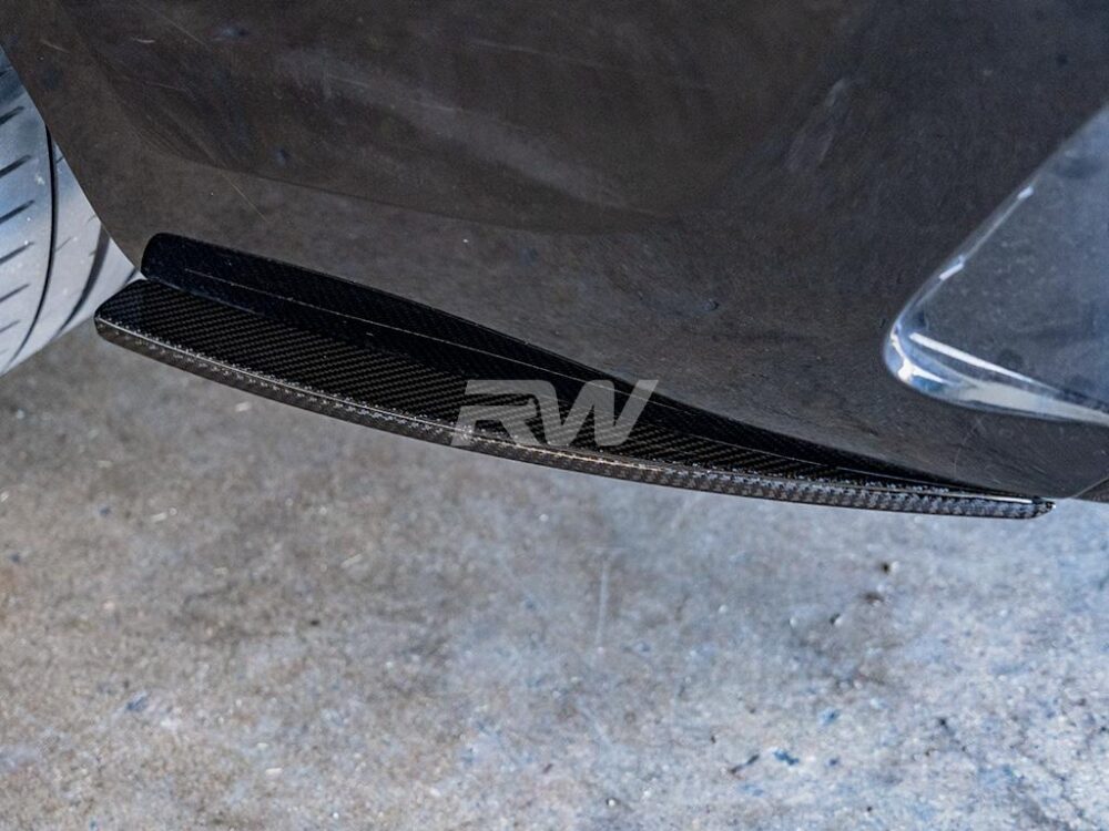 RW Carbon BMW G20 Carbon Fiber Rear Bumper Splitters - Image 2