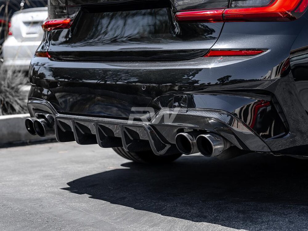 RW Carbon BMW G20 DTM Carbon Fiber Rear Diffuser - Image 17