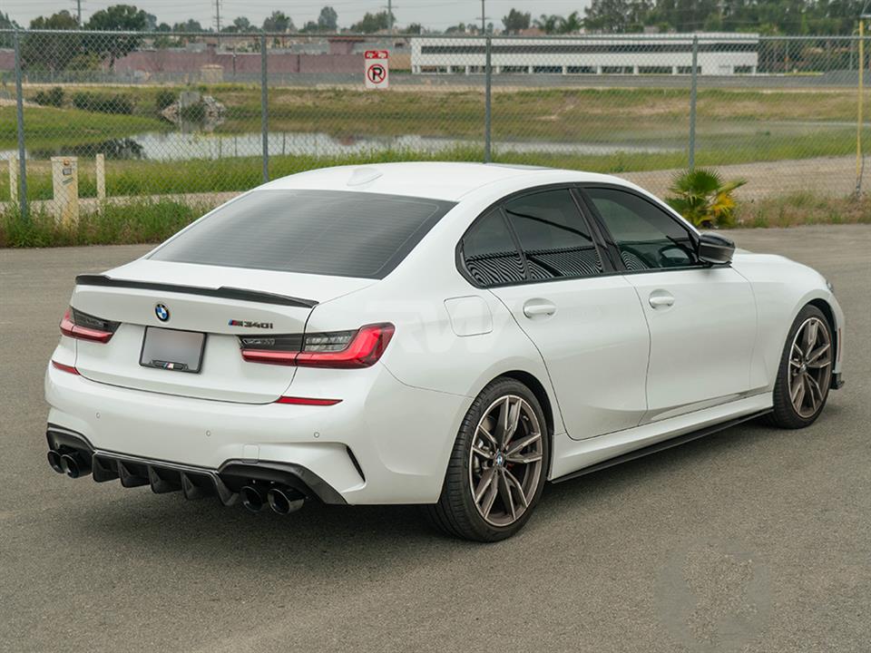 Alternative view of RW Carbon BMW G20 DTM Carbon Fiber Rear Diffuser
