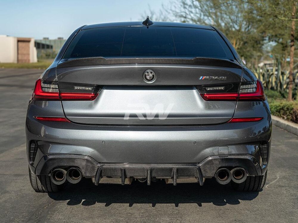 RW Carbon BMW G20 DTM Carbon Fiber Rear Diffuser - Image 19