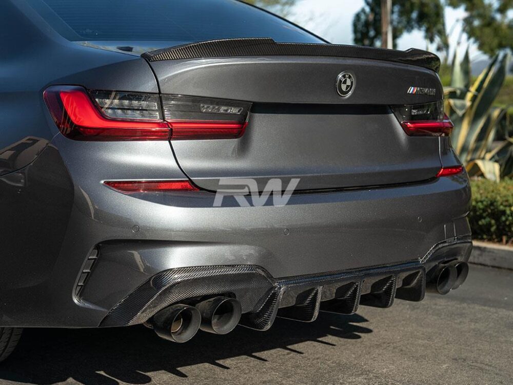 RW Carbon BMW G20 DTM Carbon Fiber Rear Diffuser - Image 18