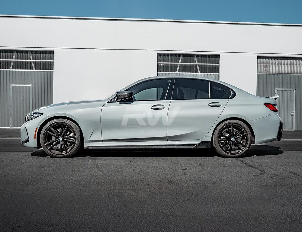 Alternative view of RW Carbon BMW G20 DTM Carbon Fiber Side Skirt Extensions