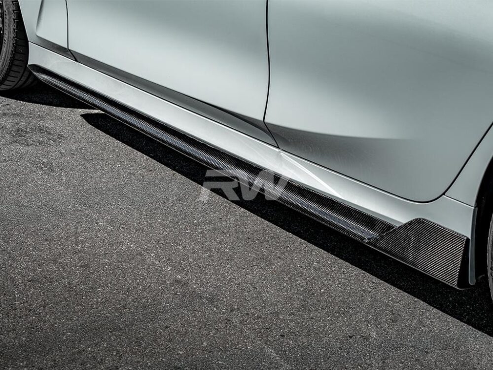 RW Carbon BMW G20 DTM Carbon Fiber Side Skirt Extensions - Image 3
