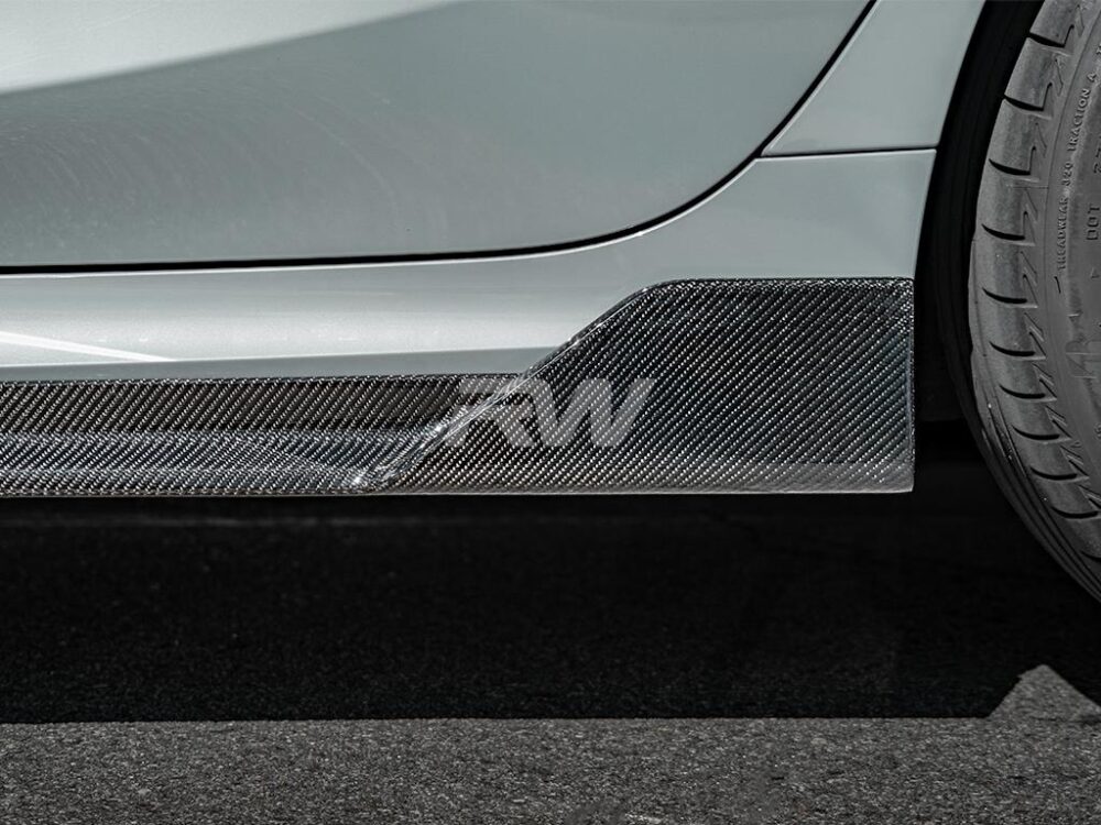 RW Carbon BMW G20 DTM Carbon Fiber Side Skirt Extensions - Image 4