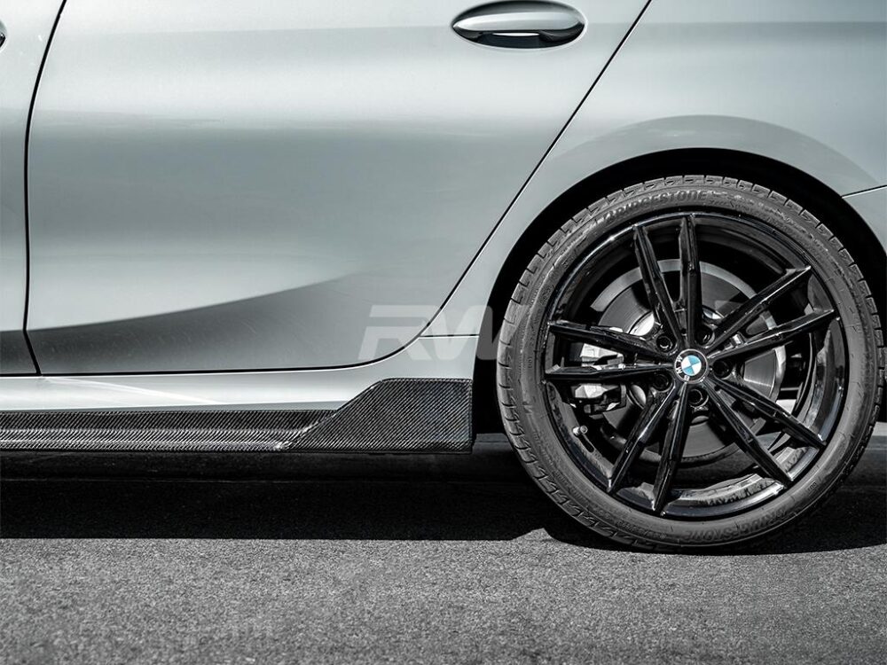 RW Carbon BMW G20 DTM Carbon Fiber Side Skirt Extensions - Image 6