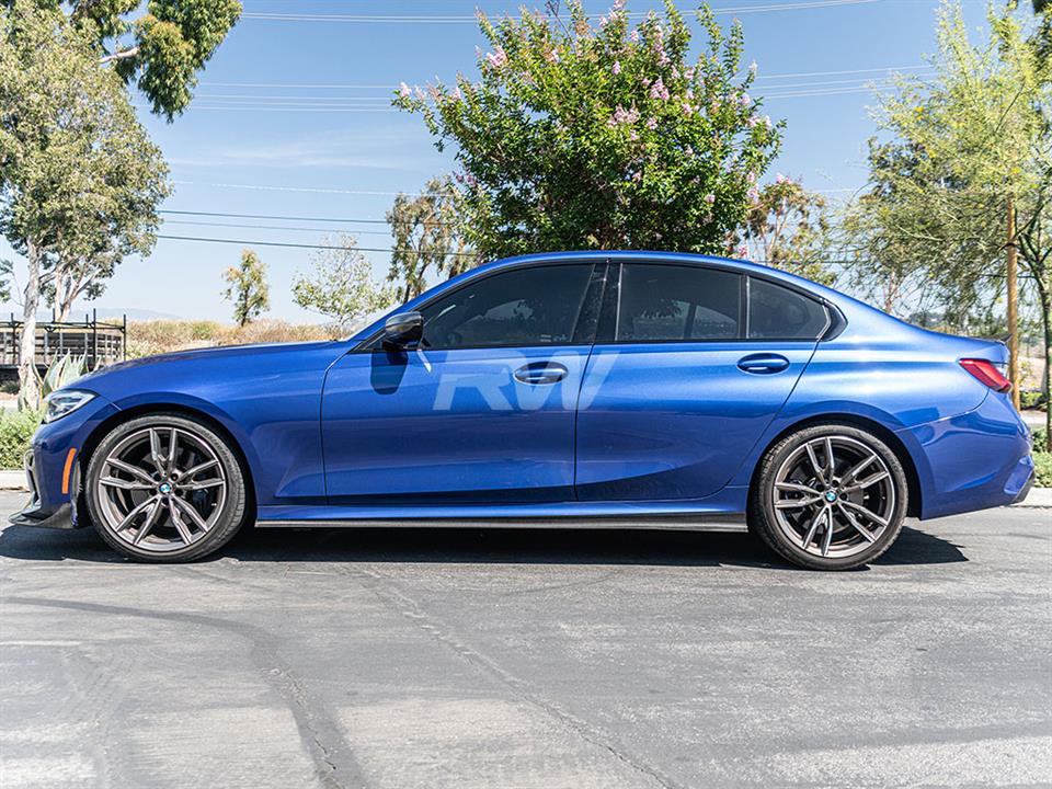 Alternative view of RW Carbon BMW G20 K Style Carbon Side Skirt Extensions