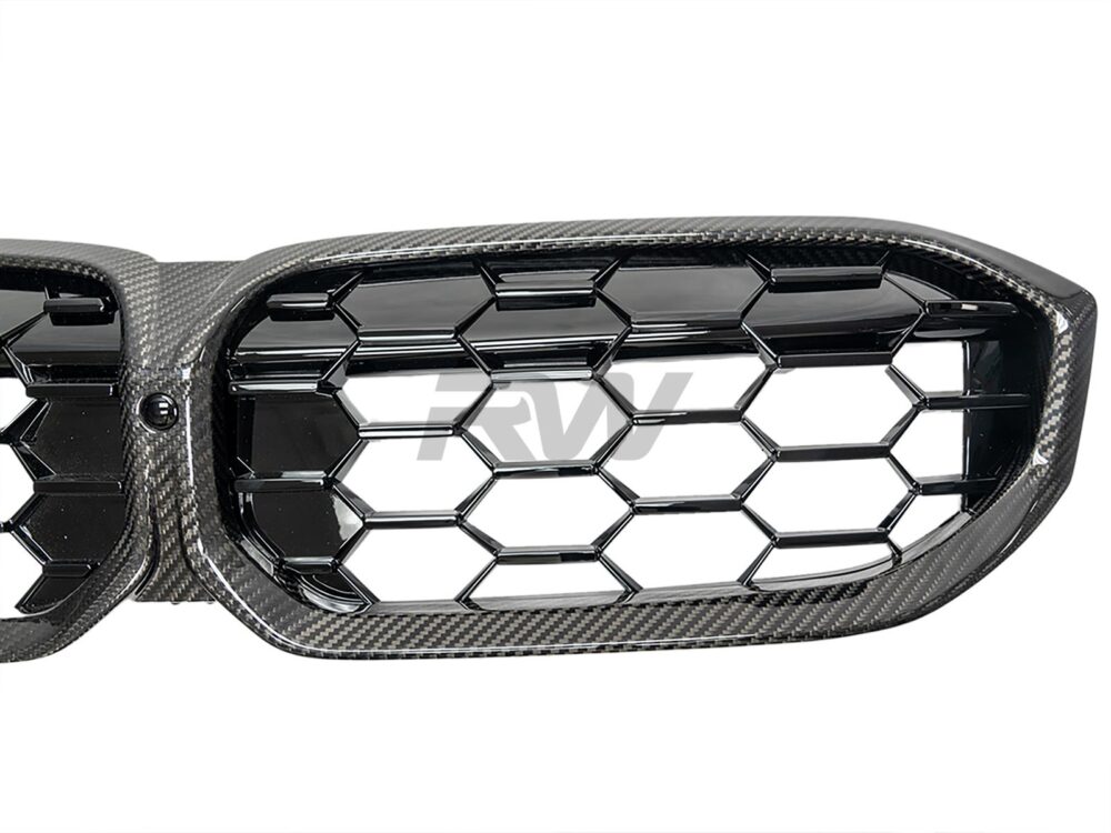 RW Carbon BMW G20 LCI Diamond Carbon Fiber Grille - Image 6