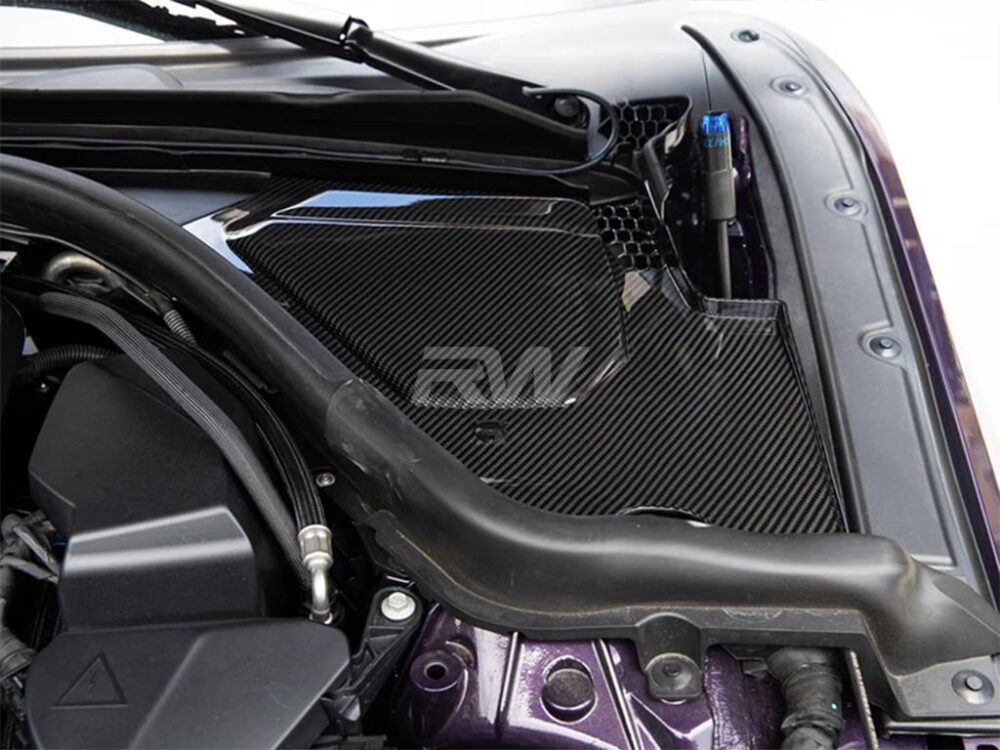 RW Carbon BMW G20 M340i CF Engine Cowl Panel Trim Set - Image 3