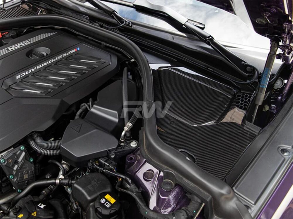 RW Carbon BMW G20 M340i CF Engine Cowl Panel Trim Set - Image 4