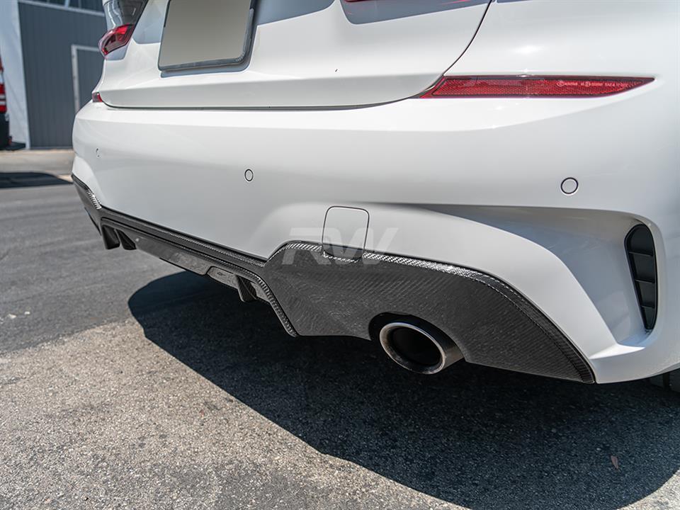 Alternative view of RW Carbon BMW G20 Performance Style Carbon Fiber Diffuser