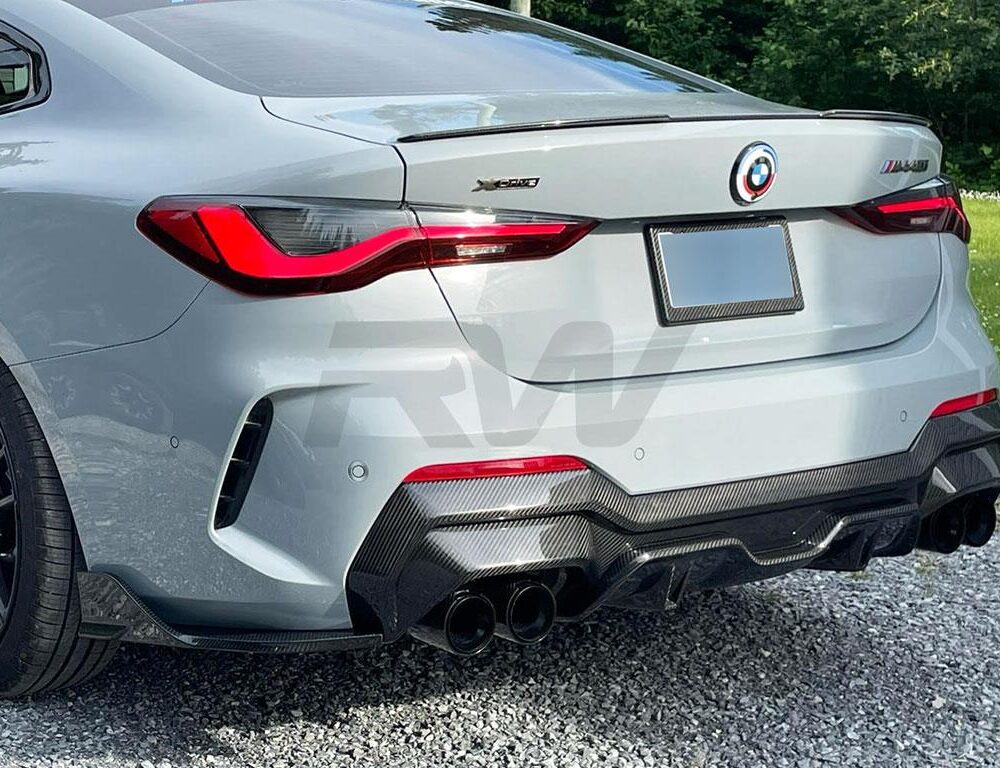 Alternative view of RW Carbon BMW G22 G23 4-Series DTM Carbon Fiber Diffuser
