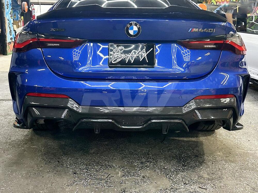 RW Carbon BMW G22 G23 4-Series DTM Carbon Fiber Diffuser - Image 14